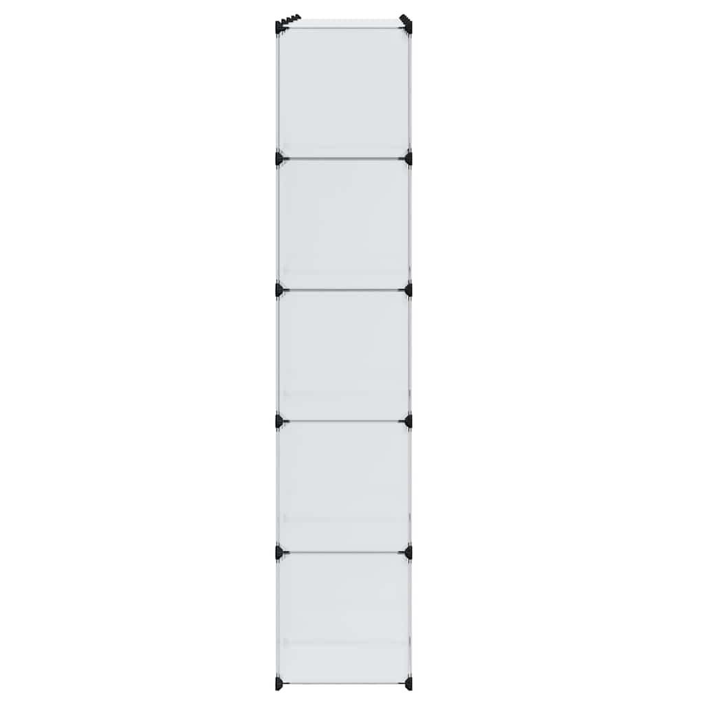 vidaXL Modular Storage | White | Plastic, Chromed Steel | Large | Modular