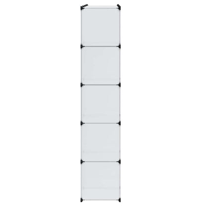 vidaXL Modular Storage | White | Plastic, Chromed Steel | Large | Modular