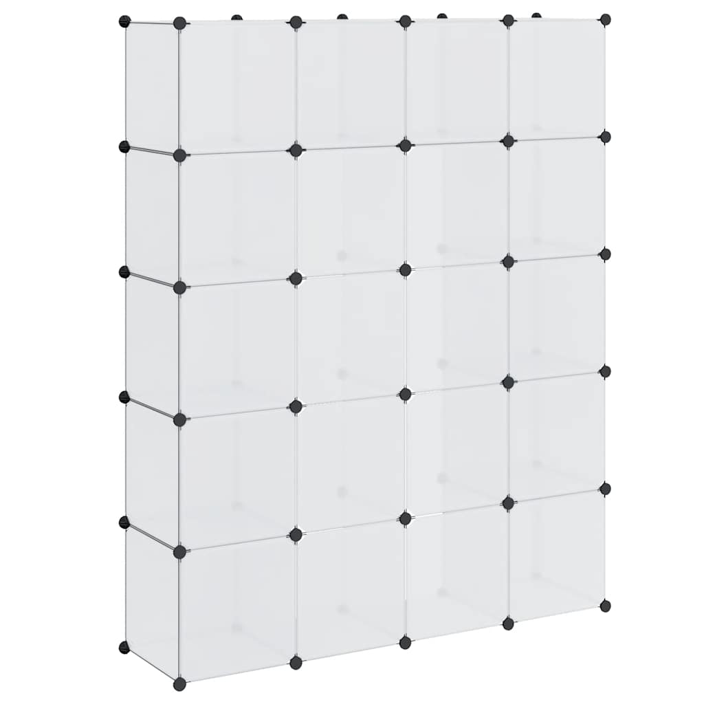 vidaXL Modular Storage | White | Plastic, Chromed Steel | Large | Modular