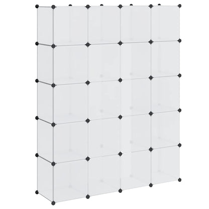 vidaXL Modular Storage | White | Plastic, Chromed Steel | Large | Modular