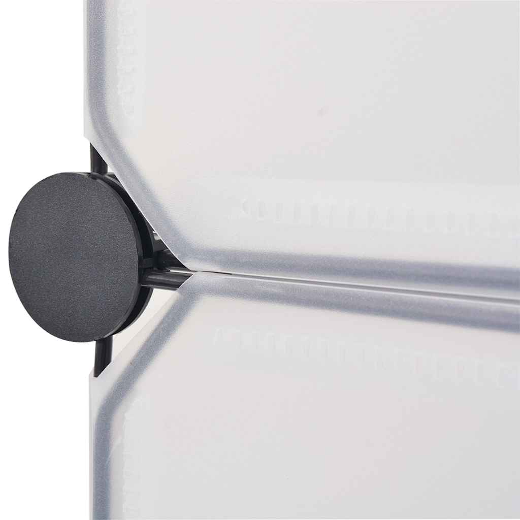 vidaXL Modular Storage | White | Plastic, Chromed Steel | Large | Modular
