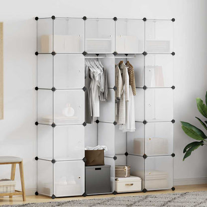 vidaXL Modular Storage | White | Plastic, Chromed Steel | Large | Modular