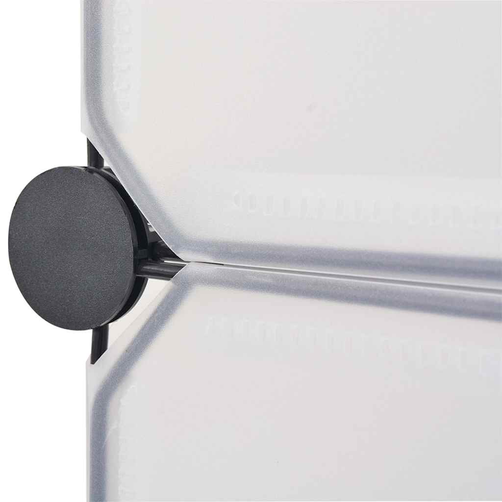 vidaXL Modular Storage | White | Plastic, Chromed Steel | 37x146x180.5 cm