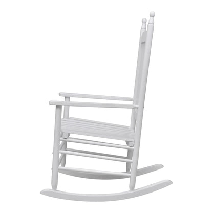 vidaXL Rocking Chair | White | Fir hardwood | Medium | Rocking Chair