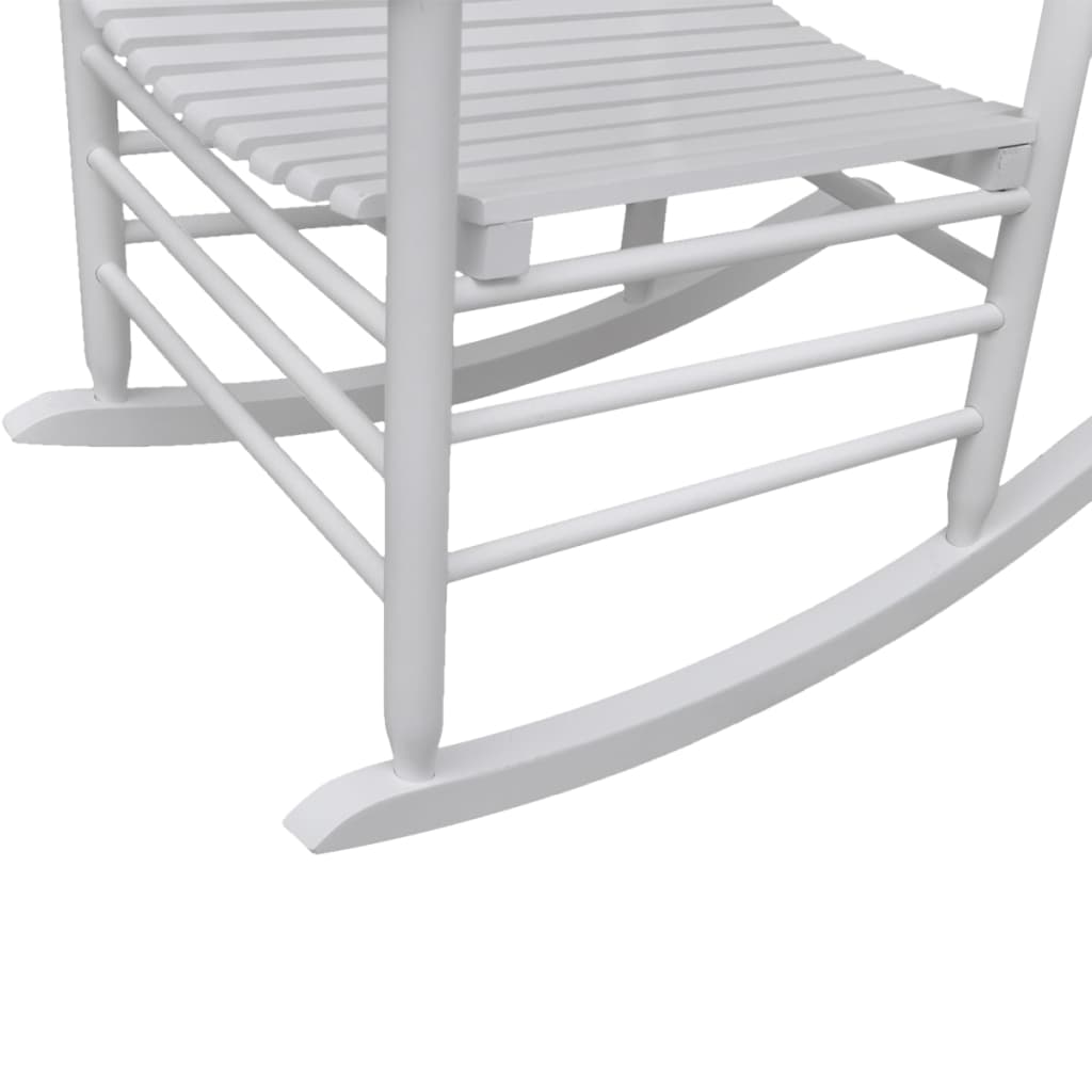 vidaXL Rocking Chair | White | Fir hardwood | Medium | Rocking Chair
