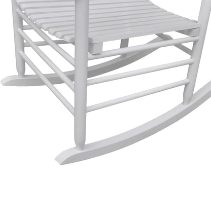 vidaXL Rocking Chair | White | Fir hardwood | Medium | Rocking Chair