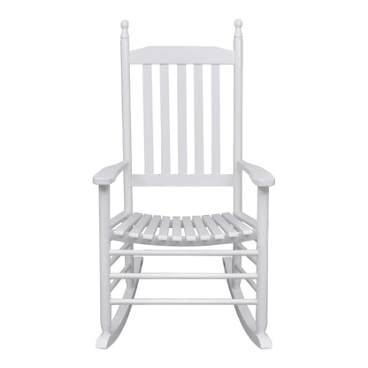 vidaXL Rocking Chair | White | Fir hardwood | Medium | Rocking Chair