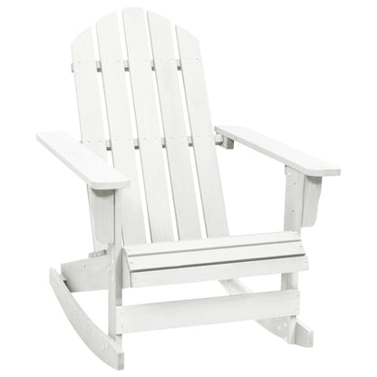 vidaXL Garden Rocking Chair | White | Hardwood | Medium | Garden Rocking Chair