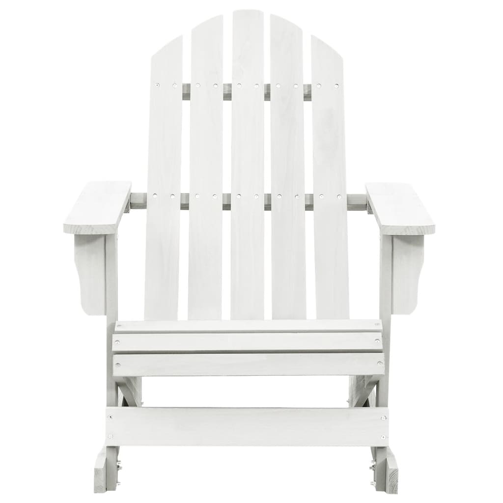 vidaXL Garden Rocking Chair | White | Hardwood | Medium | Garden Rocking Chair