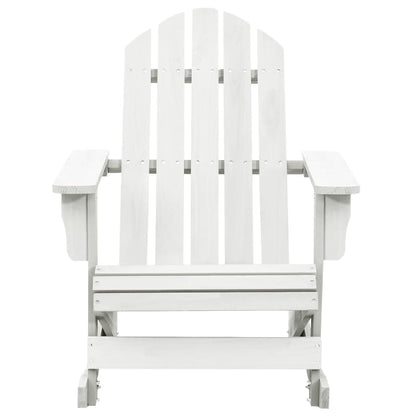 vidaXL Garden Rocking Chair | White | Hardwood | Medium | Garden Rocking Chair