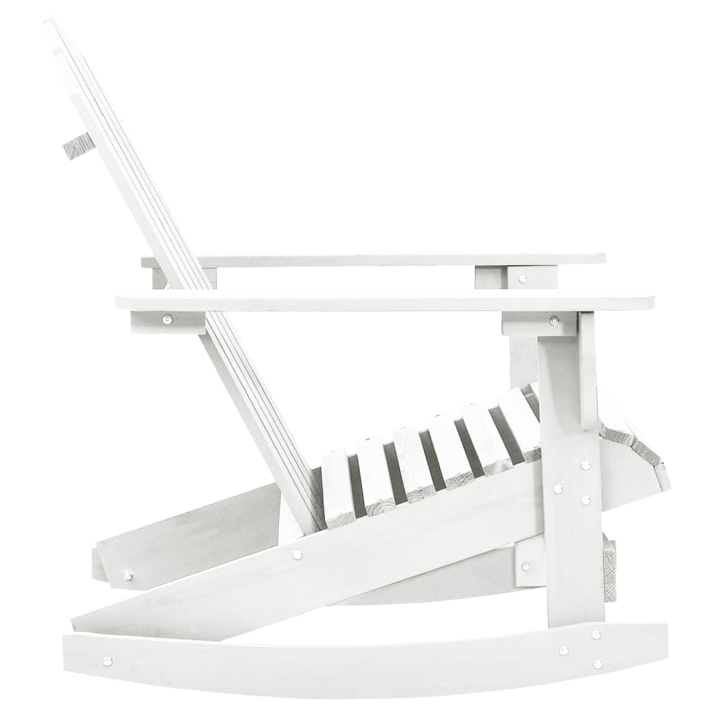 vidaXL Garden Rocking Chair | White | Hardwood | Medium | Garden Rocking Chair