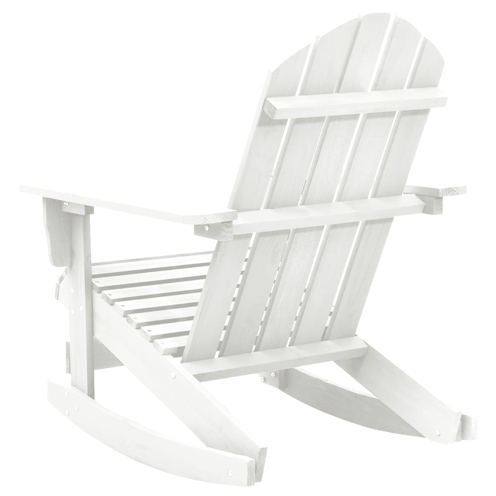 vidaXL Garden Rocking Chair | White | Hardwood | Medium | Garden Rocking Chair