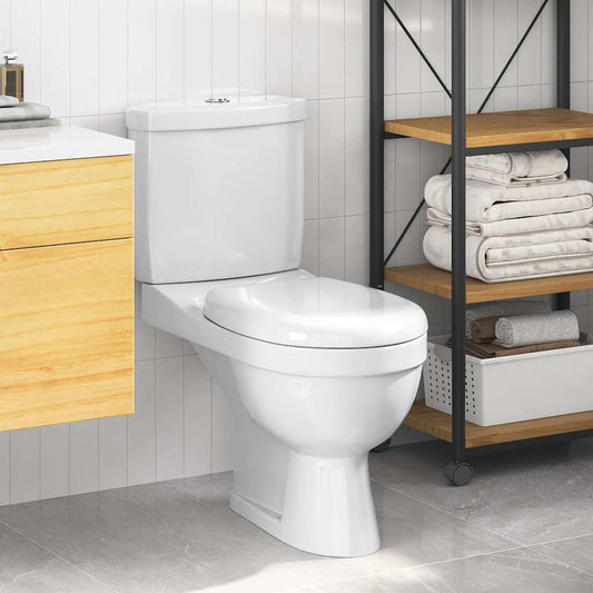 vidaXL Toilet With Cistern White
