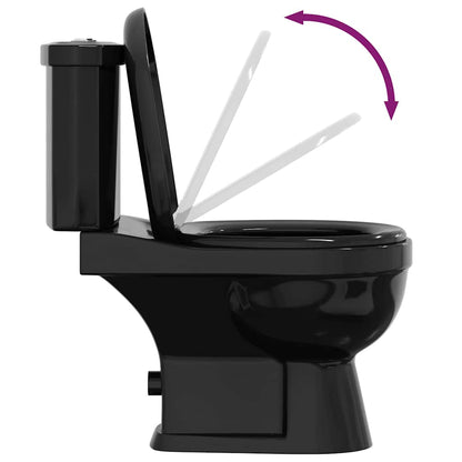 240550 vidaXL Toilet With Cistern Black