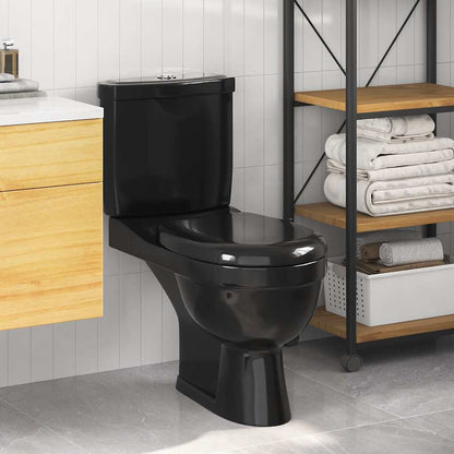 240550 vidaXL Toilet With Cistern Black