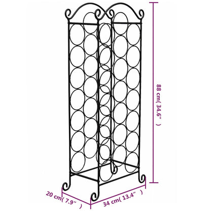 vidaXL Wine Rack for 21 Bottles Metal