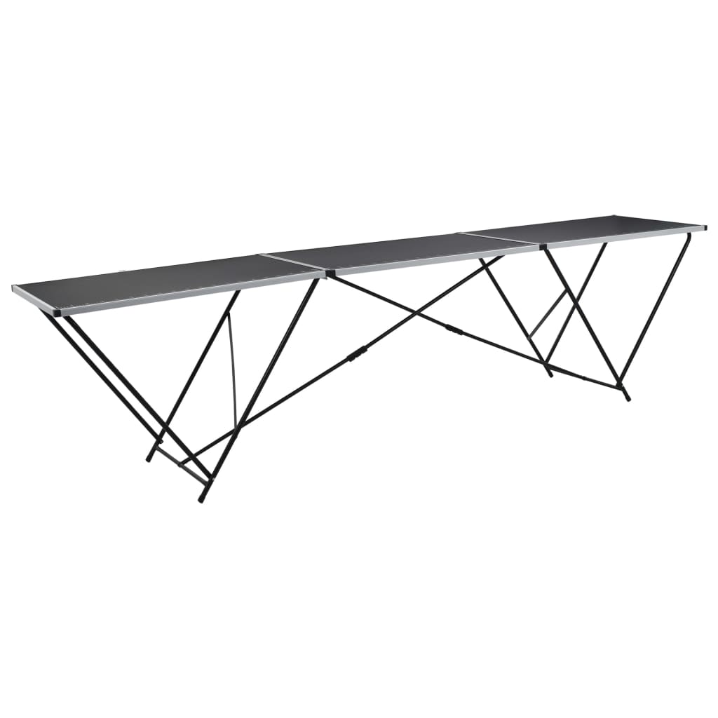 vidaXL Folding Pasting Table MDF and Aluminium 300x60x78 cm