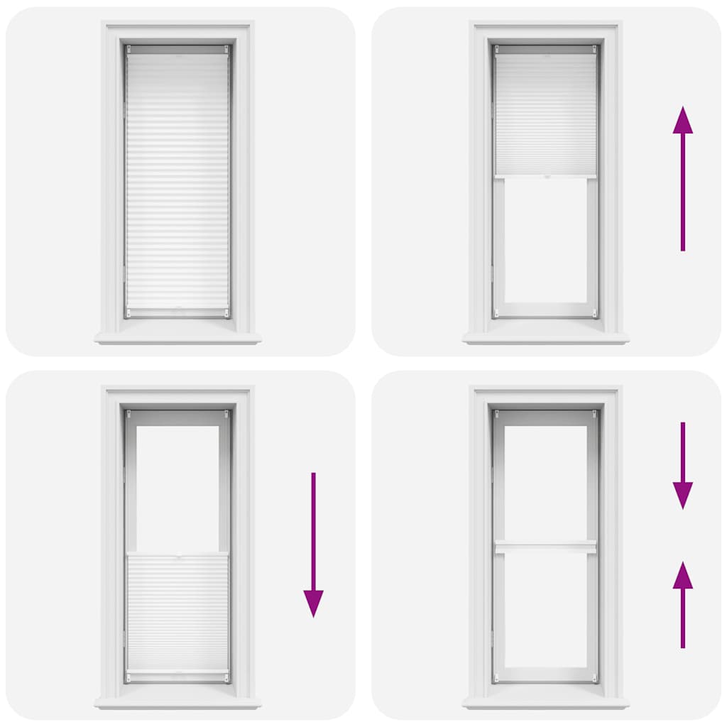 Plisse Blind 50x100cm White Pleated Blind