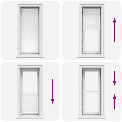 Plisse Blind 50x100cm White Pleated Blind