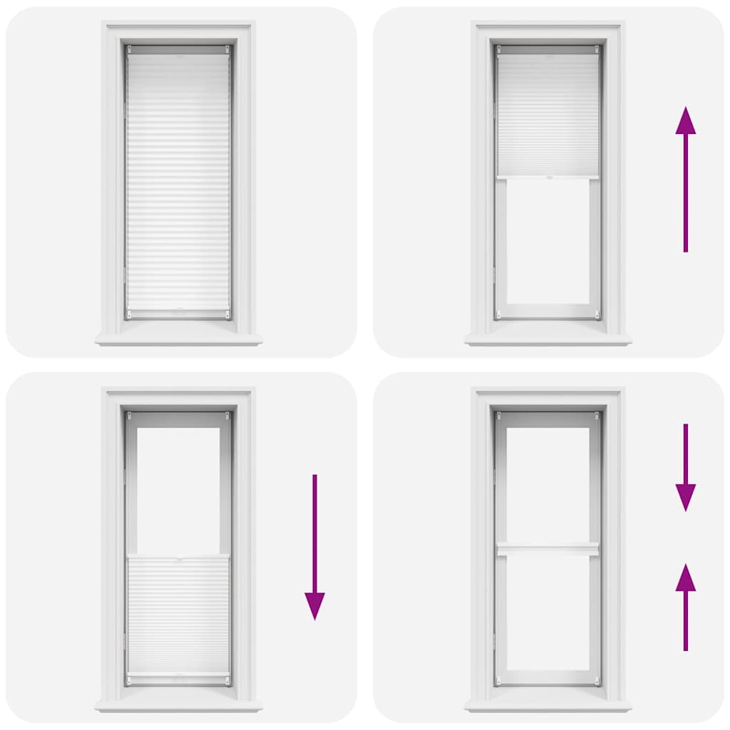 vidaXL Plisse Blind 50x150cm White Pleated Blind