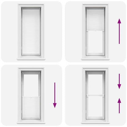 Plisse Blind 60x100cm White Pleated Blind