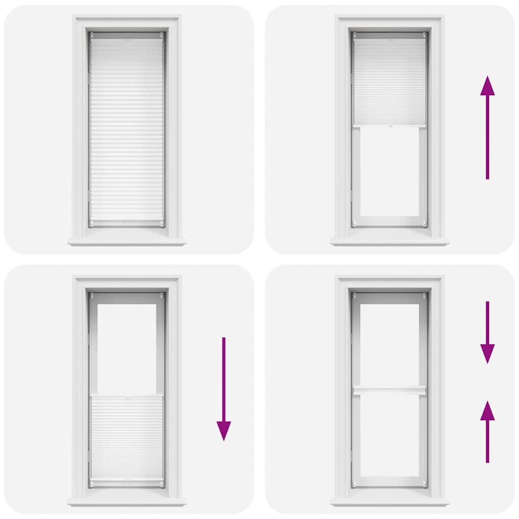 vidaXL Plisse Blind 60x150cm White Pleated Blind