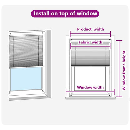 vidaXL Plisse Blind 70x150cm White Pleated Blind
