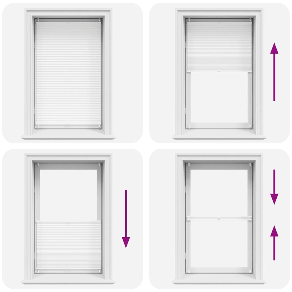 vidaXL Plisse Blind 90x125cm White Pleated Blind