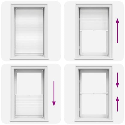 vidaXL Plisse Blind 90x125cm White Pleated Blind