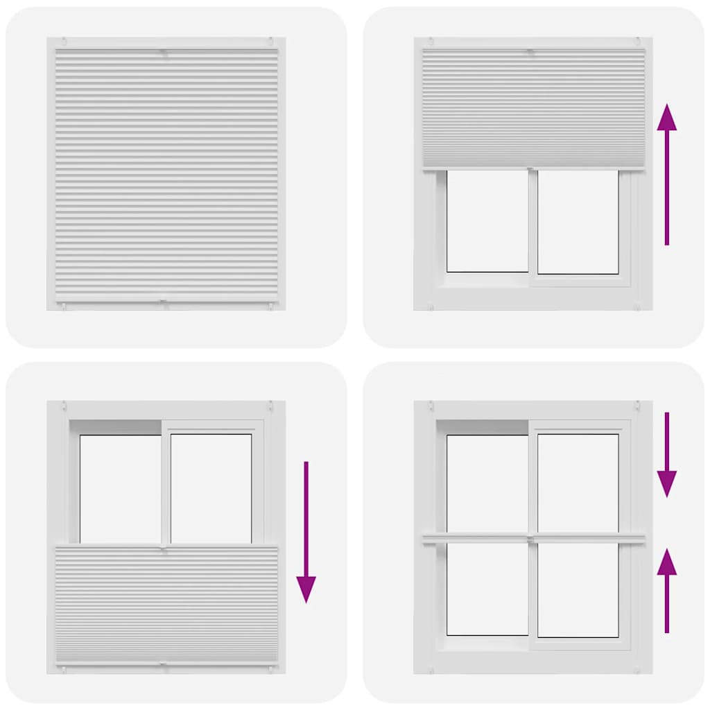 vidaXL Plisse Blind 100x100cm White Pleated Blind