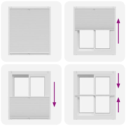 vidaXL Plisse Blind 100x150cm White Pleated Blind
