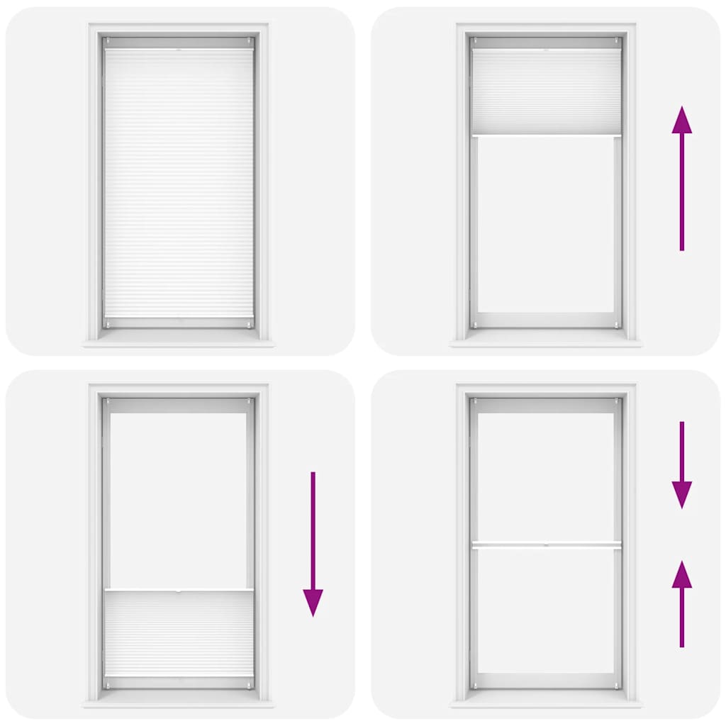 vidaXL Plisse Blind 100x200cm White Pleated Blind