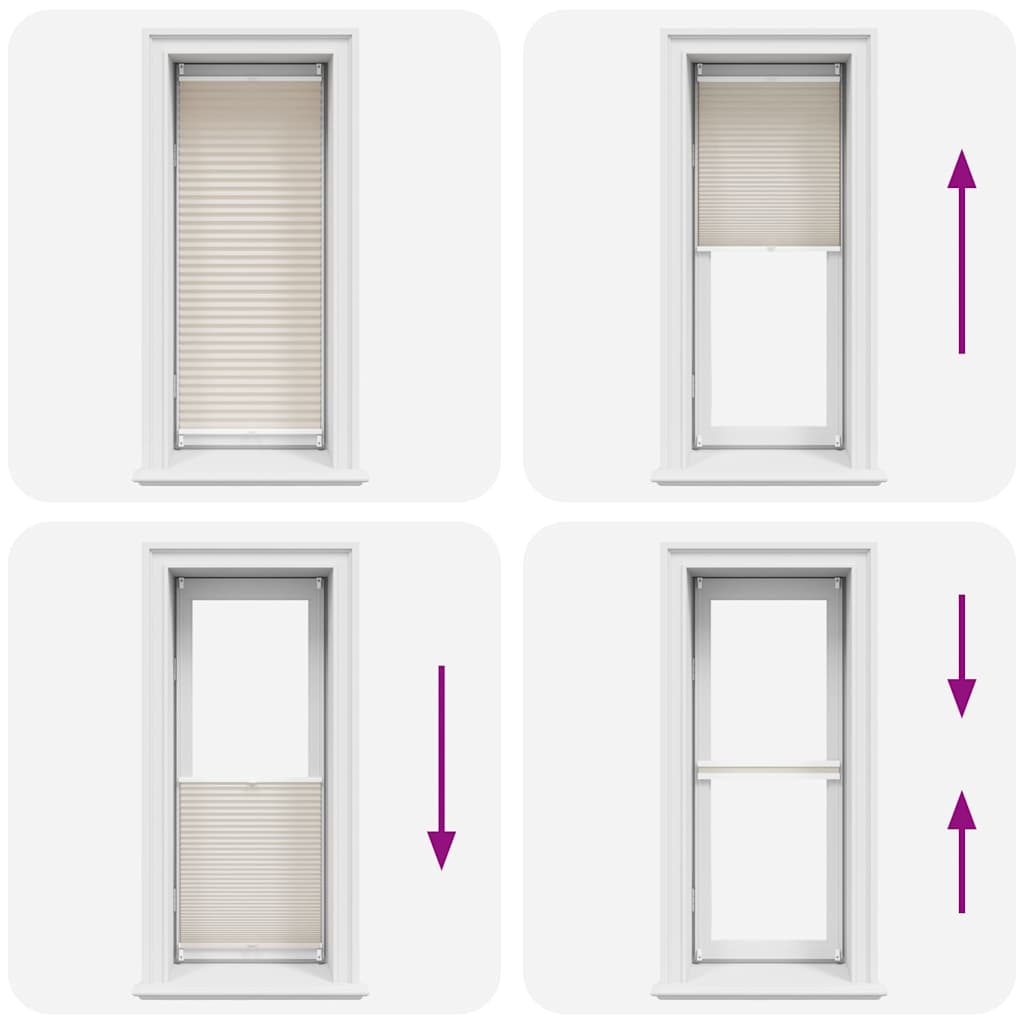 vidaXL Plisse Blind 60x100cm Creme