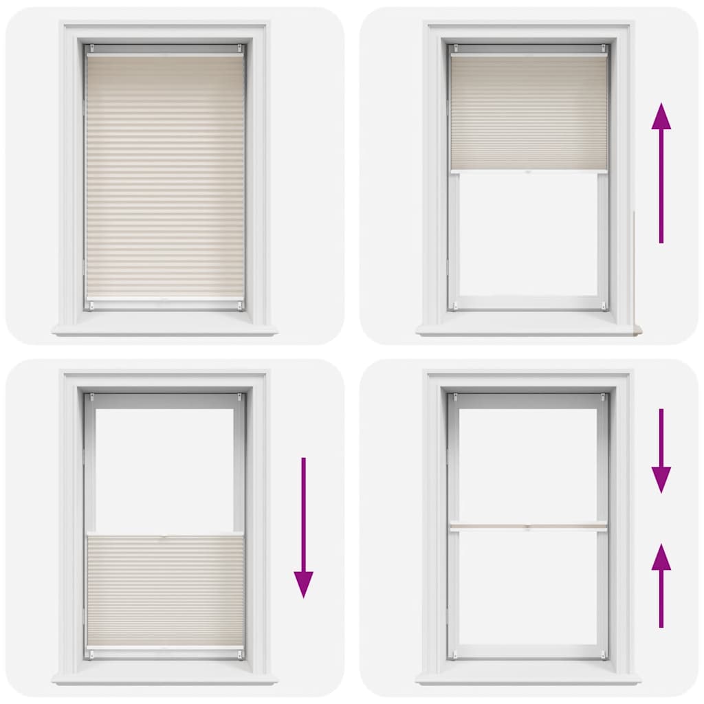 Plisse Blind 80x150cm Creme