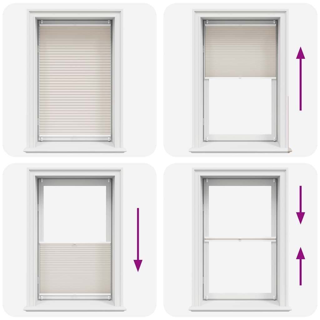vidaXL Plisse Blind 90x100cm Creme