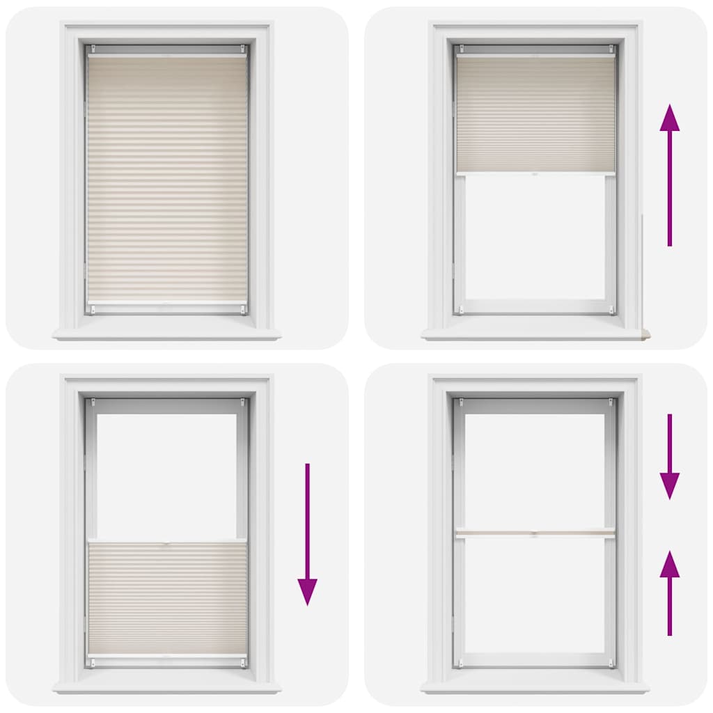 vidaXL Plisse Blind 90x150cm Cream