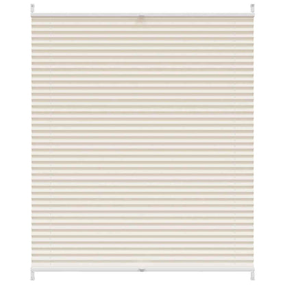 vidaXL Plisse Blind | Cream | Polyester | 100 x 125 cm | Adjustable Armrests