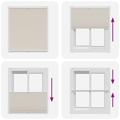 vidaXL Plisse Blind 100x150cm Cream