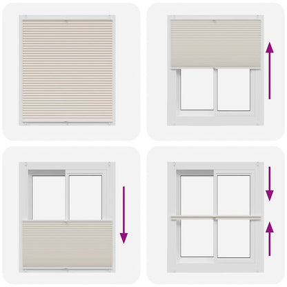 vidaXL Plisse Blind 110x100cm Cream