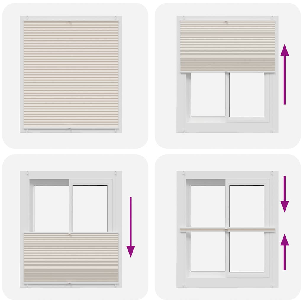 vidaXL Plisse Blind 110x100cm Cream