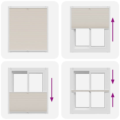 vidaXL Plisse Blind 110x100cm Cream