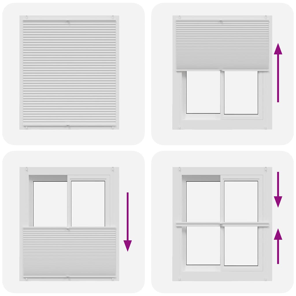 vidaXL Plisse Blind 110x150cm White Pleated Blind