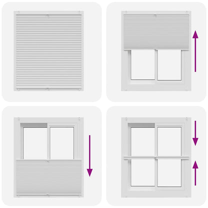 vidaXL Plisse Blind 110x150cm White Pleated Blind