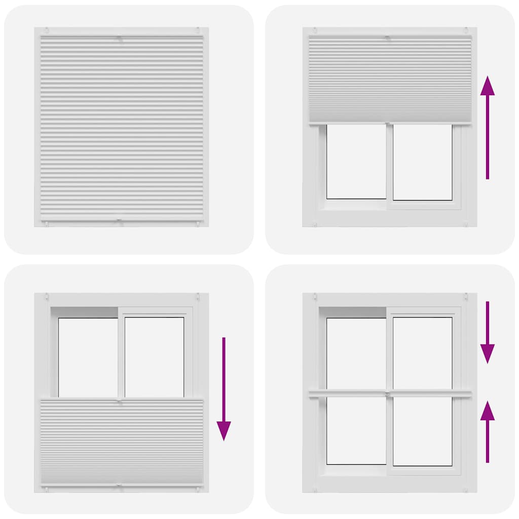 vidaXL Plisse Blind 110x150cm White Pleated Blind