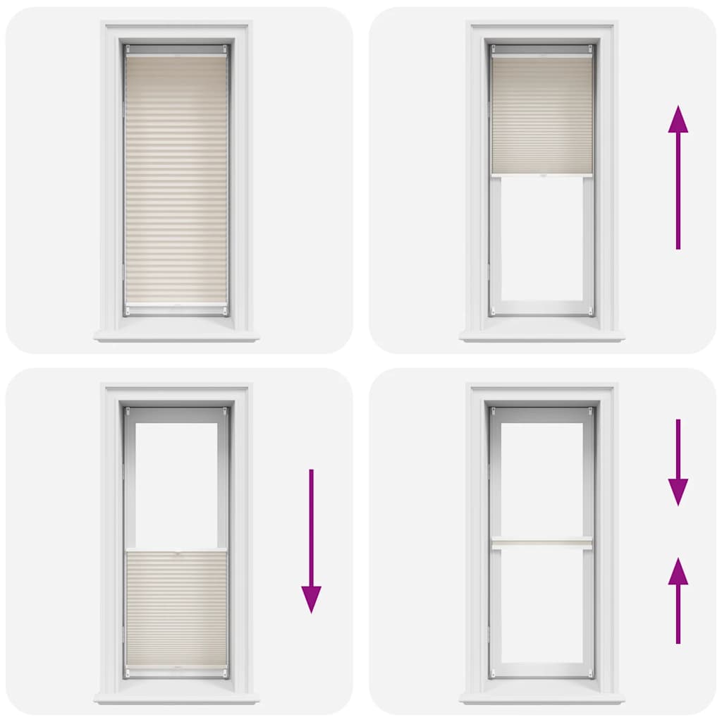 vidaXL Plisse Blind 40x125cm Cream