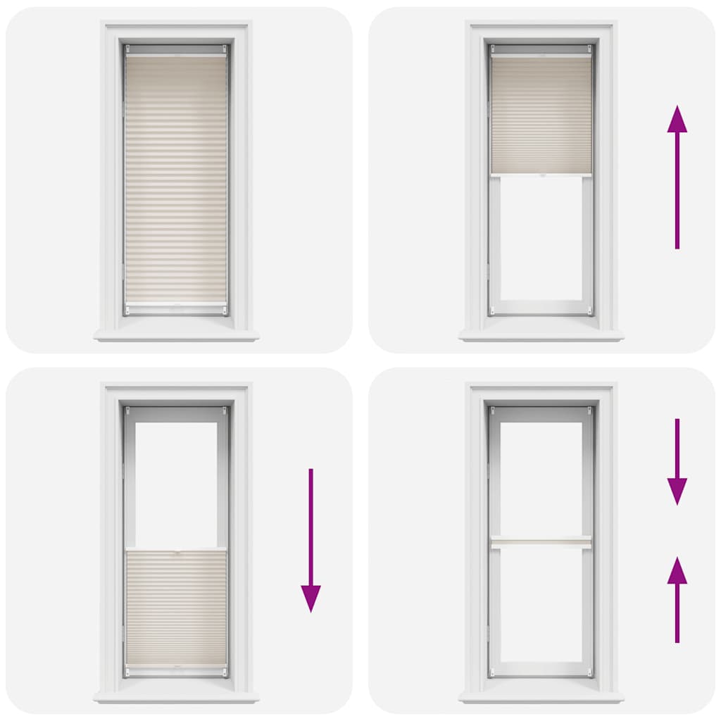 vidaXL Plisse Blind 40x150cm Creme