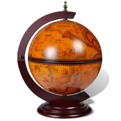 vidaXL Tabletop Globe Bar Wine Stand Wood