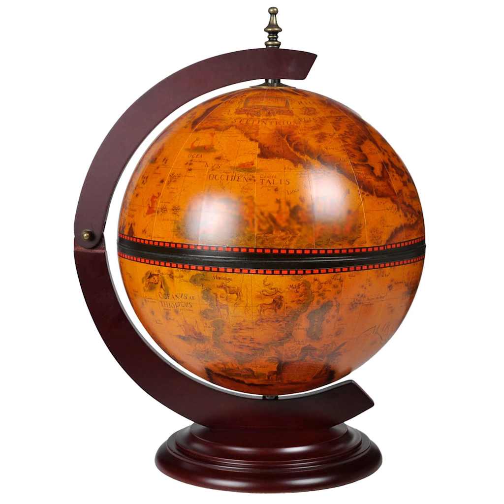 240698 vidaXL Tabletop Globe Bar Wine Stand Eucalyptus Wood