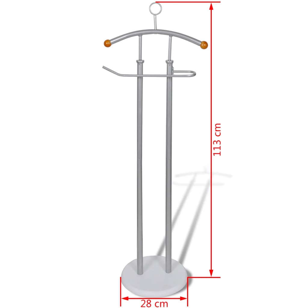 240731 vidaXL Valet Stand Coat Shirt Organizer Metal Frame