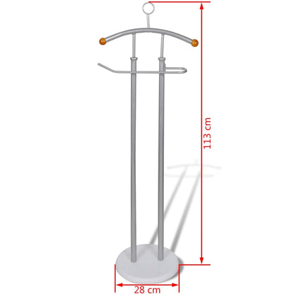 240731 vidaXL Valet Stand Coat Shirt Organizer Metal Frame